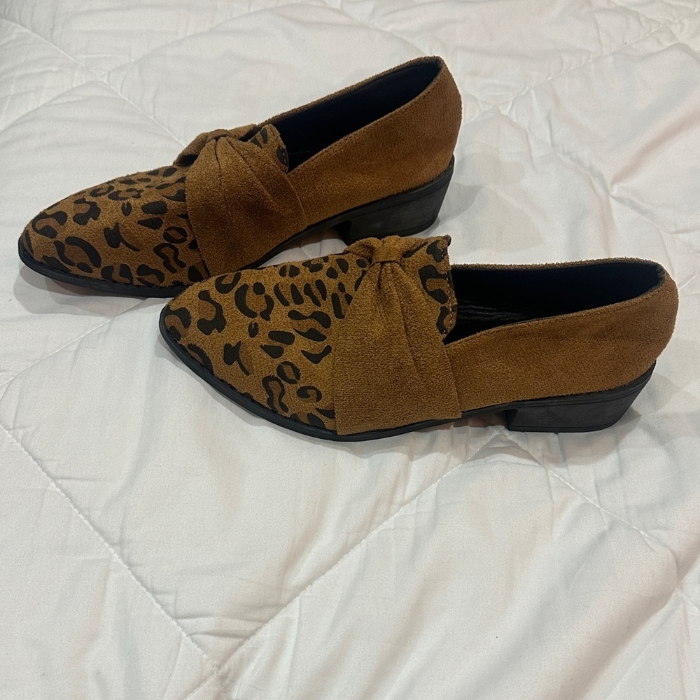 NEW Leopard Print Brown Loafers size 37